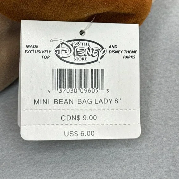 Lady and The Tramp The Disney Store Bean Bag Plush 8" Stuffed Toy Puppy Dog Lady - Picture 8 of 8